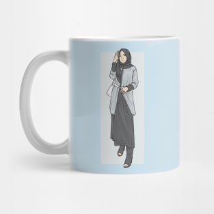 Girl In Gray Jacket Mug